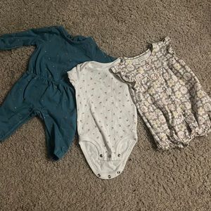 Three 3M Baby Girl Outfits